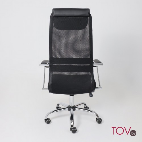 кресло AksHome First CH (ткань/сетка, черный)